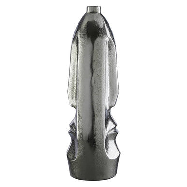Viso Small Silver Finish Tall Vase
