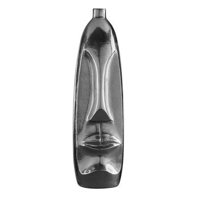 Black tiki mug with a white background