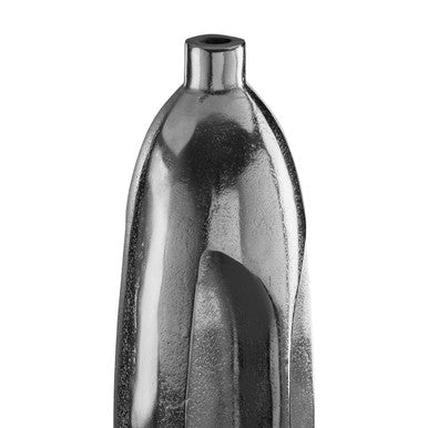 Viso Silver Finish Large Tall Vase