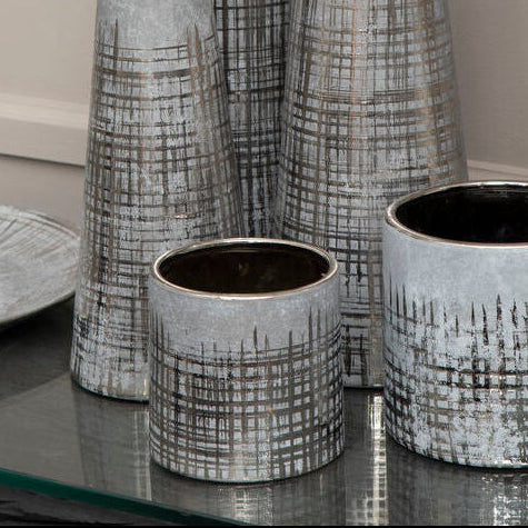 Embra Small Grey Ceramic Planter - Image 2
