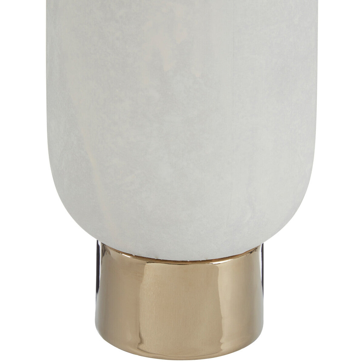 Callie White and Gold Small Pedestal Vase.