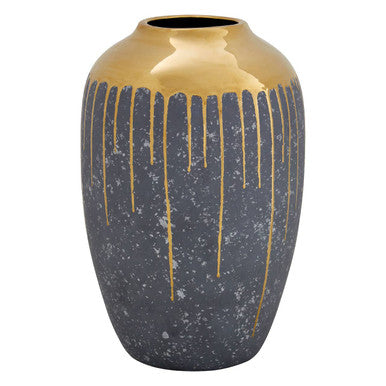 Cyrus Grey and Gold Small Vase - Image 2