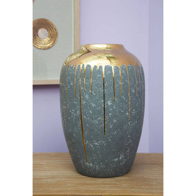 Cyrus Grey and Gold Small Vase - Image 5
