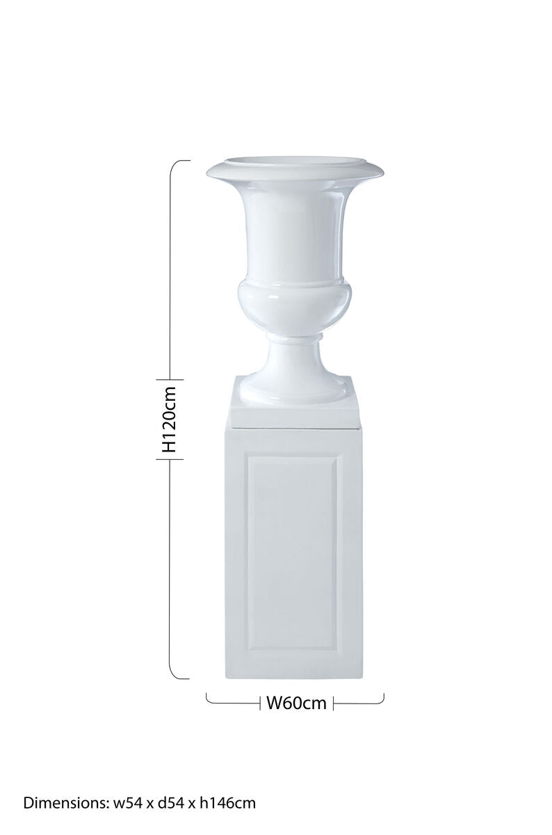 Josten White Planter With Pillar