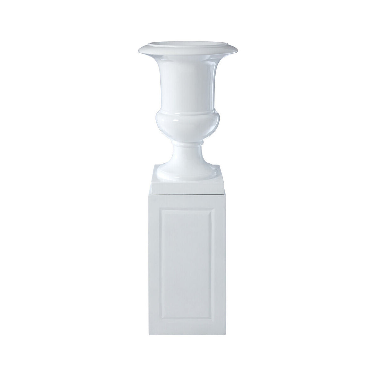 Josten White Planter with Pillar