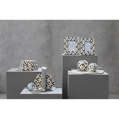 Harlo Ivory and Black Set of 2 Trinket Boxes