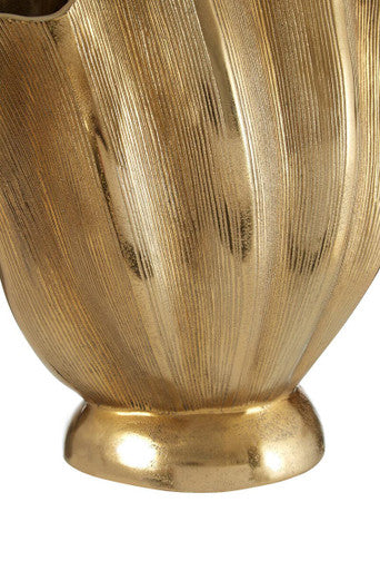 Estrella Small Gold Finish Fluted Vase - Image 6