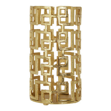 Delphi Small Gold Finish Candle Holder