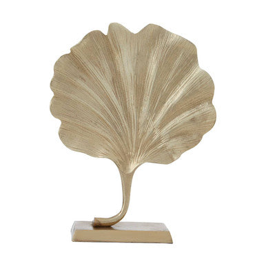 Prato Gold Finish Ginkgo Leaf Sculpture - Image 2