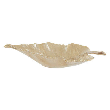 Prato Gold Finish Leaf Dish