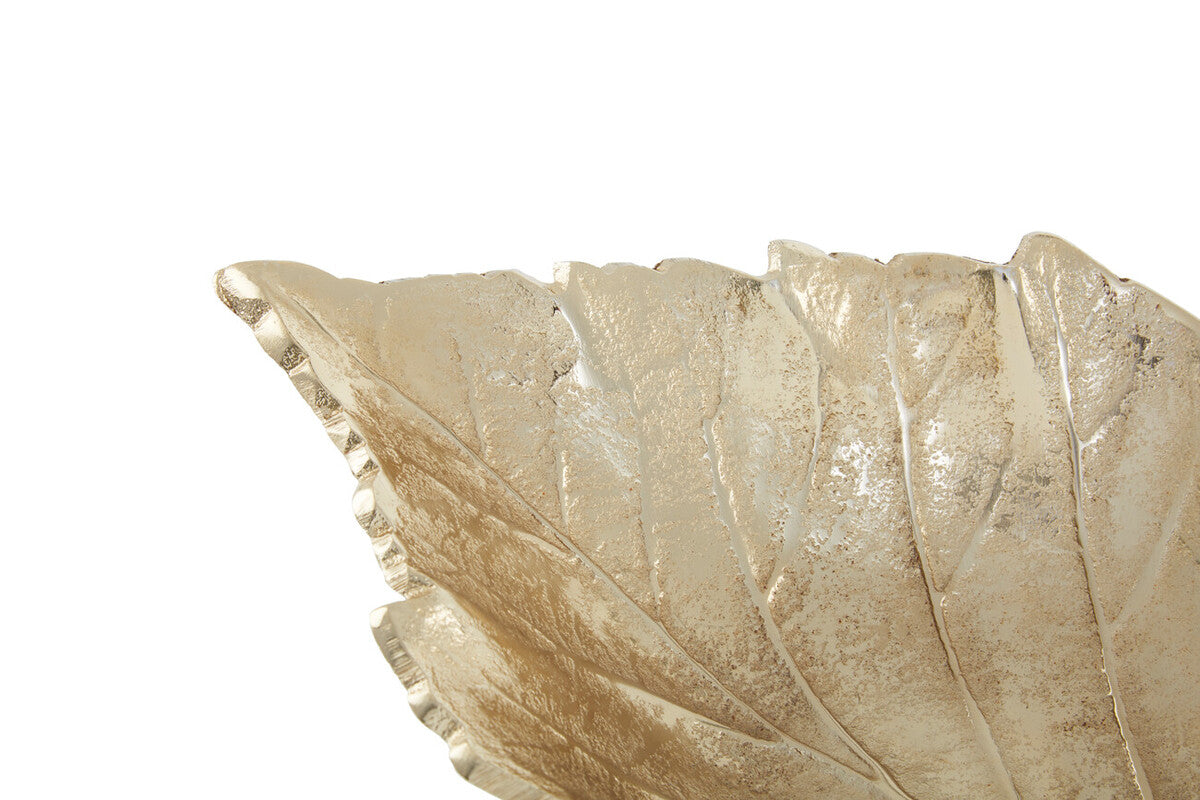Prato Gold Finish Leaf Dish - Image 8