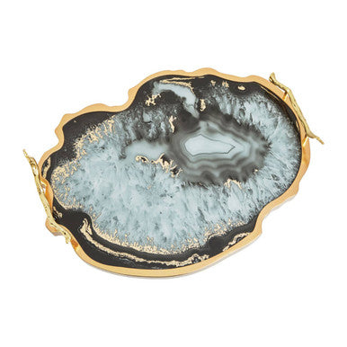 Celina Black And Gold Agate Tray - Image 5
