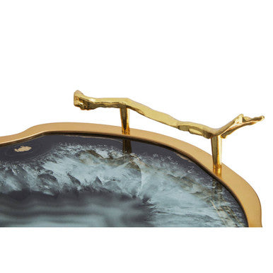 Celina Black And Gold Agate Tray - Image 9