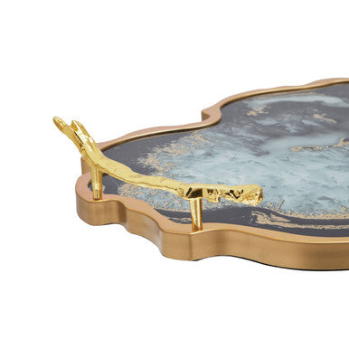 Celina Black And Gold Agate Tray - Image 10