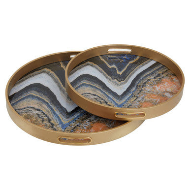Celina Set Of Two Abstract Trays