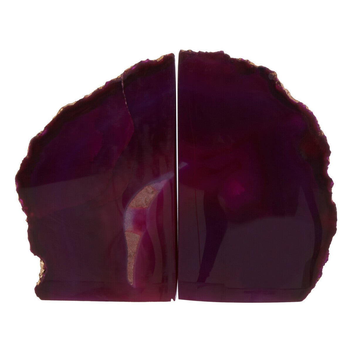 Bowerbird Agata Pink And Gold Bookends