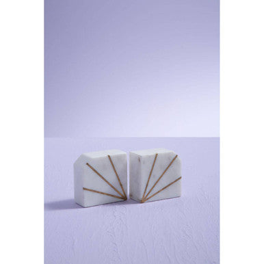 Sena Marble And Brass Bookends