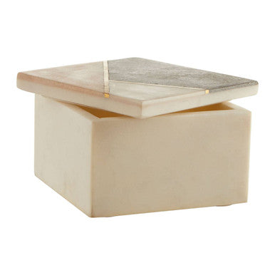 Kira Small Square Marble Trinket Box