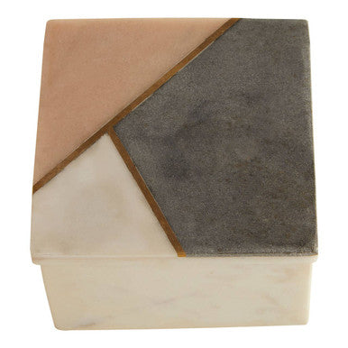 Kira Small Square Marble Trinket Box