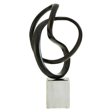 Mirano Black Nickel Finish Knot Sculpture - Image 2