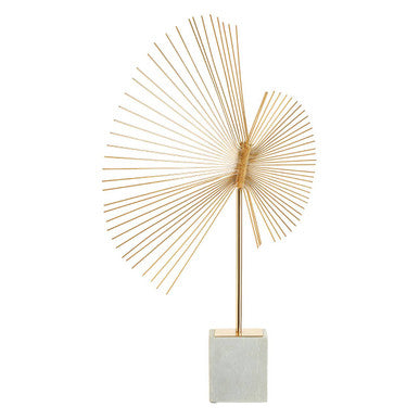 Mirano Gold Finish Spiral Sculpture - Image 2