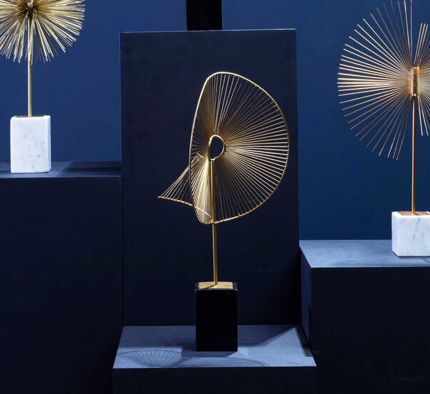 Mirano Gold Fiinish Web Sculpture - Image 1