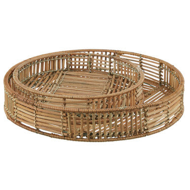 Batu Set Of 2 Natural Rattan trays