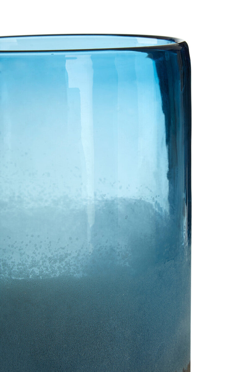 Chiara Medium Blue Sand Effect Vase