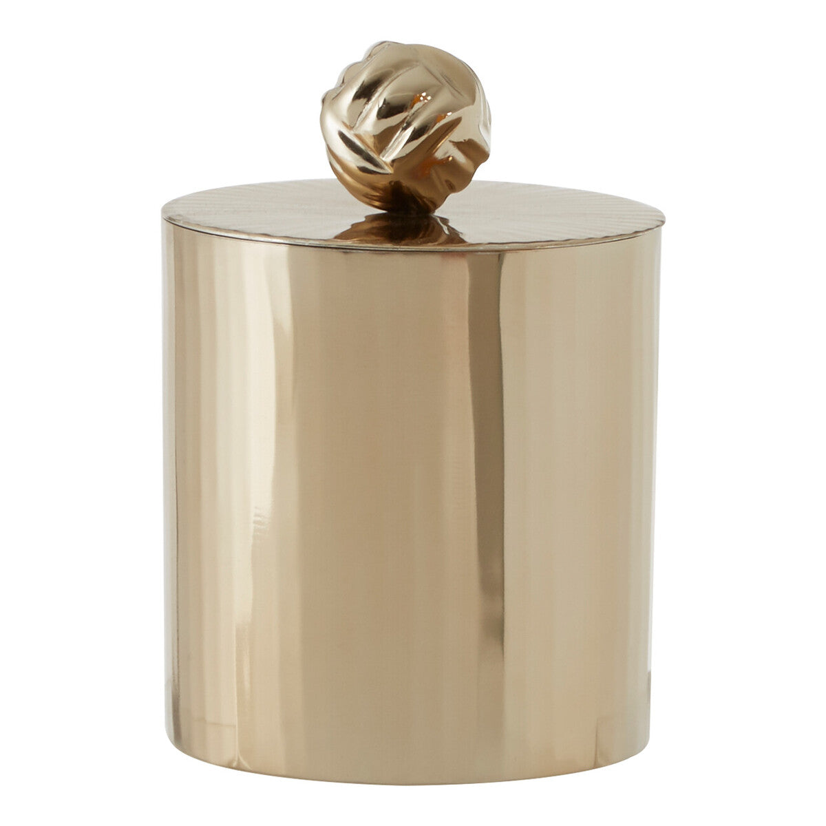 Amreli Small Vertical Textured Gold Metal Trinket Box