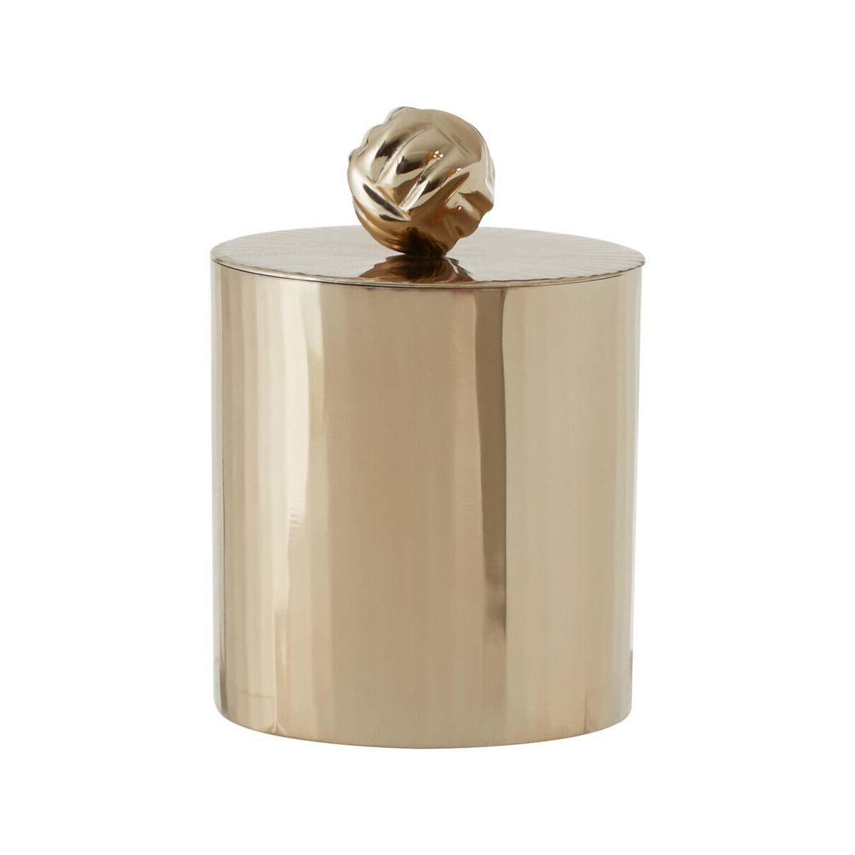 Amreli Small Vertical Textured Gold Metal Trinket Box