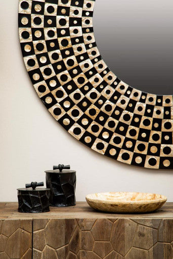 Akola Large Black and Gold Trinket Box