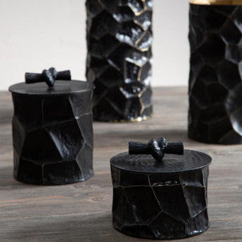 Akola Large Black and Gold Trinket Box - Image 2