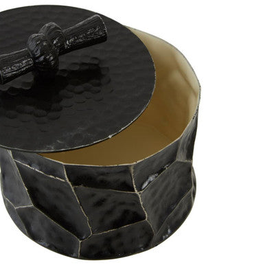 Akola Black and Gold Small Trinket Box