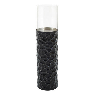Akola Large Floor Standing Hurricane Candle Holder In Black