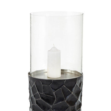 Akola Large Floor Standing Hurricane Candle Holder In Black