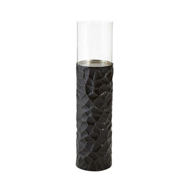 Akola Small Floor Standing Hurricane Candle Holder In Black
