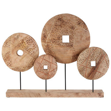 Element 4 Disc Wooden Sculpture