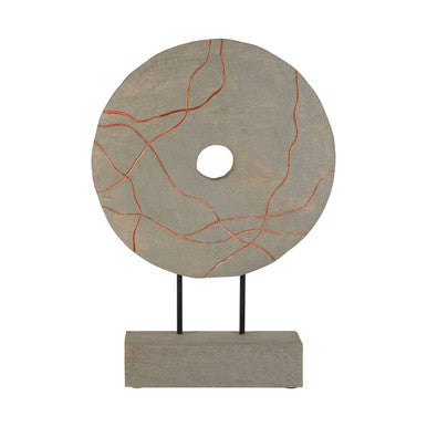 Vena Round Wooden Sculpture - Image 2