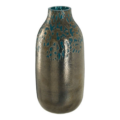 Caris Blue Speckled Glass Small Vase