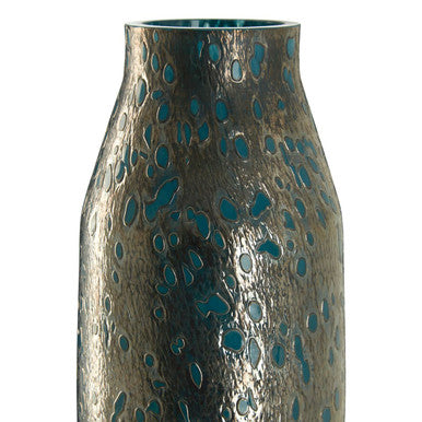 Caris Blue Speckled Glass Large Vase - Image 7