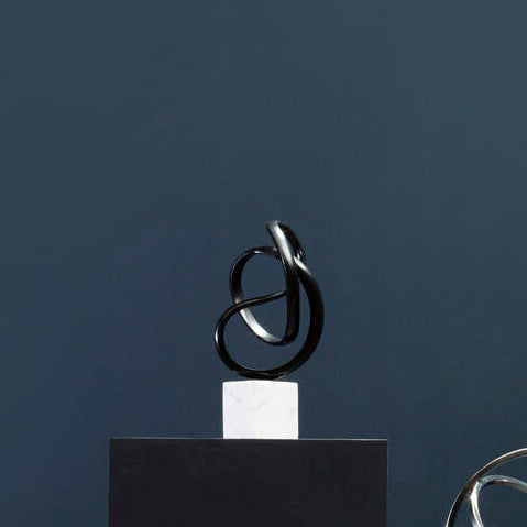 Mirano Black Nickel Finish Knot Sculpture - Image 3