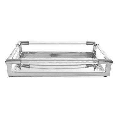 Lucita Silver Finish Tray