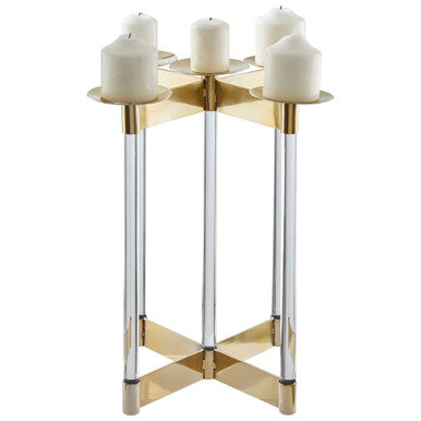Lucita Gold Finish Candelabra