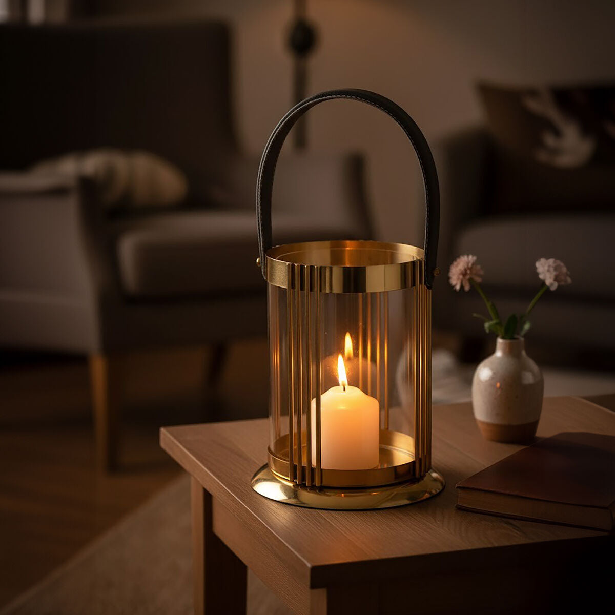 Astro Small Gold Finish Lantern - Image 2