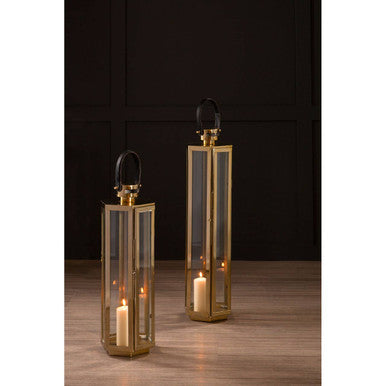 Herber Large Gold Finish Lantern