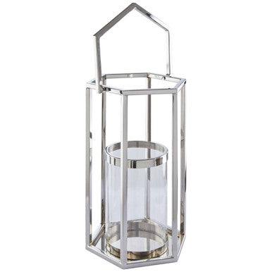 Herber Large Silver Hexagonal Lantern.