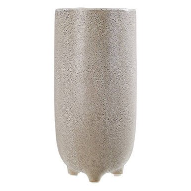 Textured ceramic vase on a white background