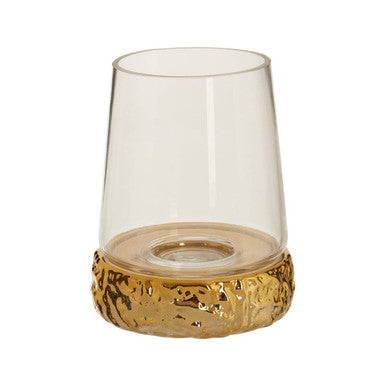 Martele Small Gold Hurricane Candle Holder