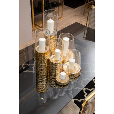 Martele Small Gold Hurricane Candle Holder - Image 6