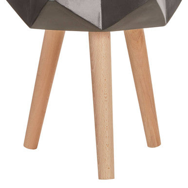 Darnell Large Black Geometric Planter with Legs